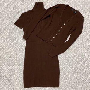 MODA International Sweater Dress and Cardigan Set
